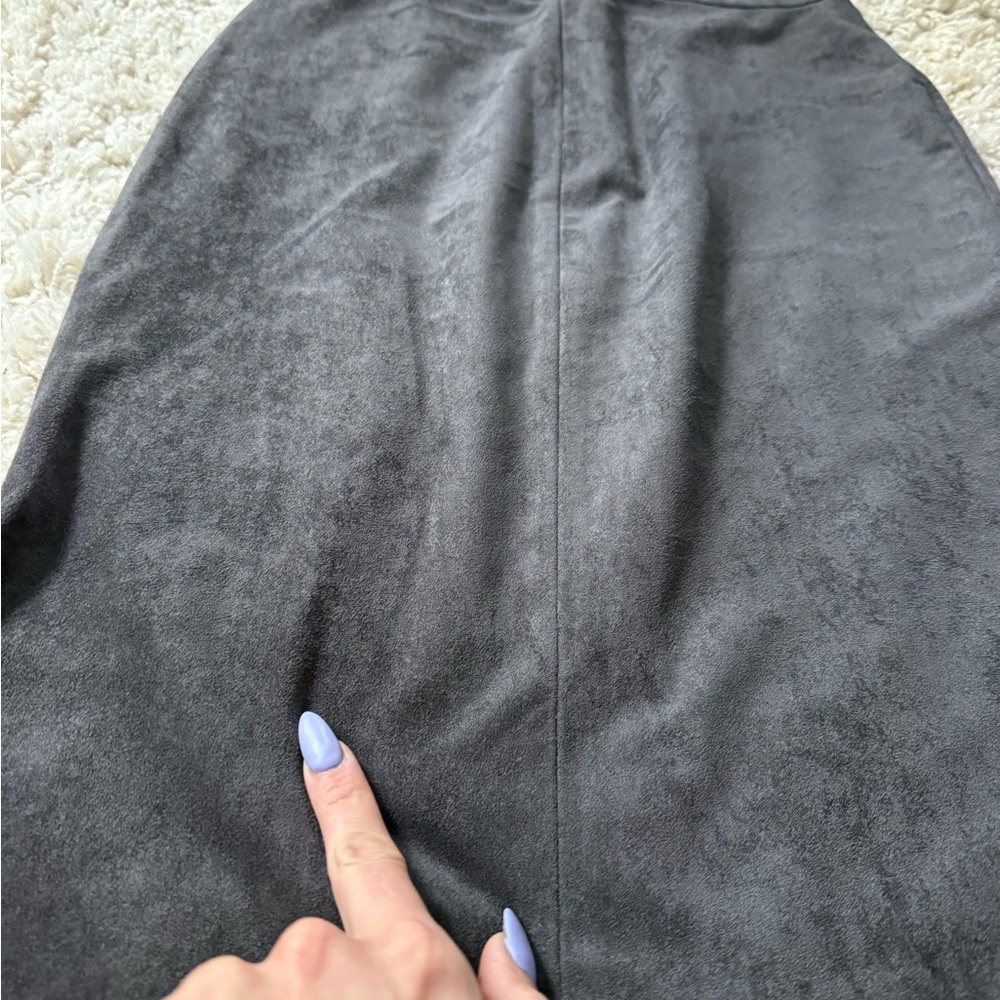 Wilfred Gray Pencil Midi Skirt with Slit - Picture 4 of 7